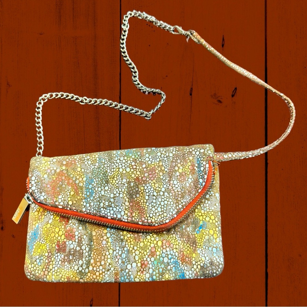EUC Hobo Textured Leather Clutch/ Wallet/ shoulder bag